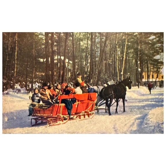 On The Way To The Ski Tow Falls Pennsylvania Postcard - Picture 1 of 3